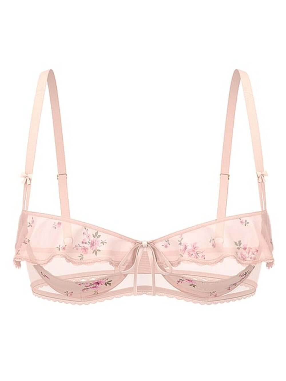 New! Victoria’s Secret Wicked Flutter Open-Cup Balconette Bra 34DD 34538